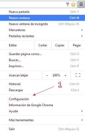 Configuracion Chrome