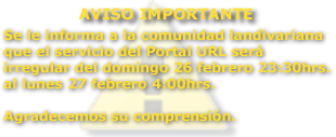Aviso importante